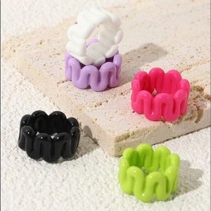 5pcs solid rings